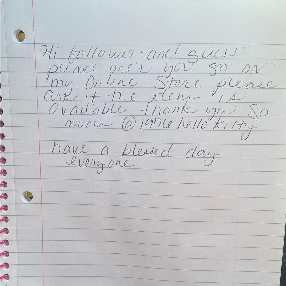 Hello Kitty Pink Spiral Notebook with Lined Paper